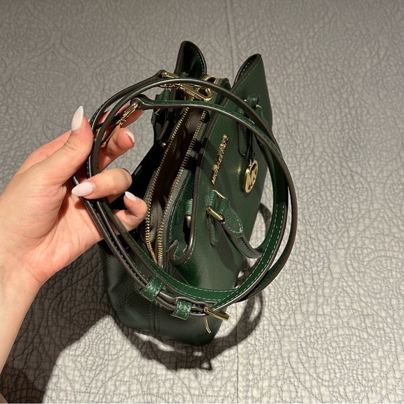 Michael Kors Camille Pebbled Leather Satchel - Picture 9 of 10